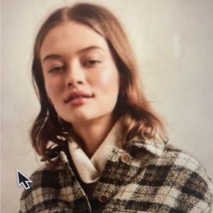 Banana Republic Italian Boucle Shirt Jacket plaid shacket